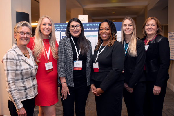 Featured from left to right: P. Sue Perrotty, Tower Health president and CEO; Courtney Powers, Director, Community Wellness; Michelle Beltran Del Rio, Pathways Program Coordinator; Desha Dickson, Tower Health Vice President, Diversity, Equity, and Inclusion, and Community Wellness; Chelsea Dziamba, Supervisor, Community Engagement; and Michelle Trupp, Reading Hospital Chief Operating Officer.