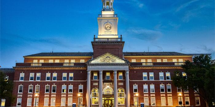 Reading Hospital Clock Tower at night 2023